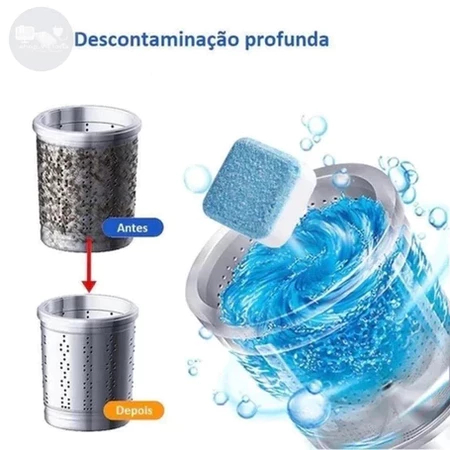 Pastilhas Efervescentes para Máquina de Lavar 6-30un | Limpeza Profunda e Eliminação de Odores
