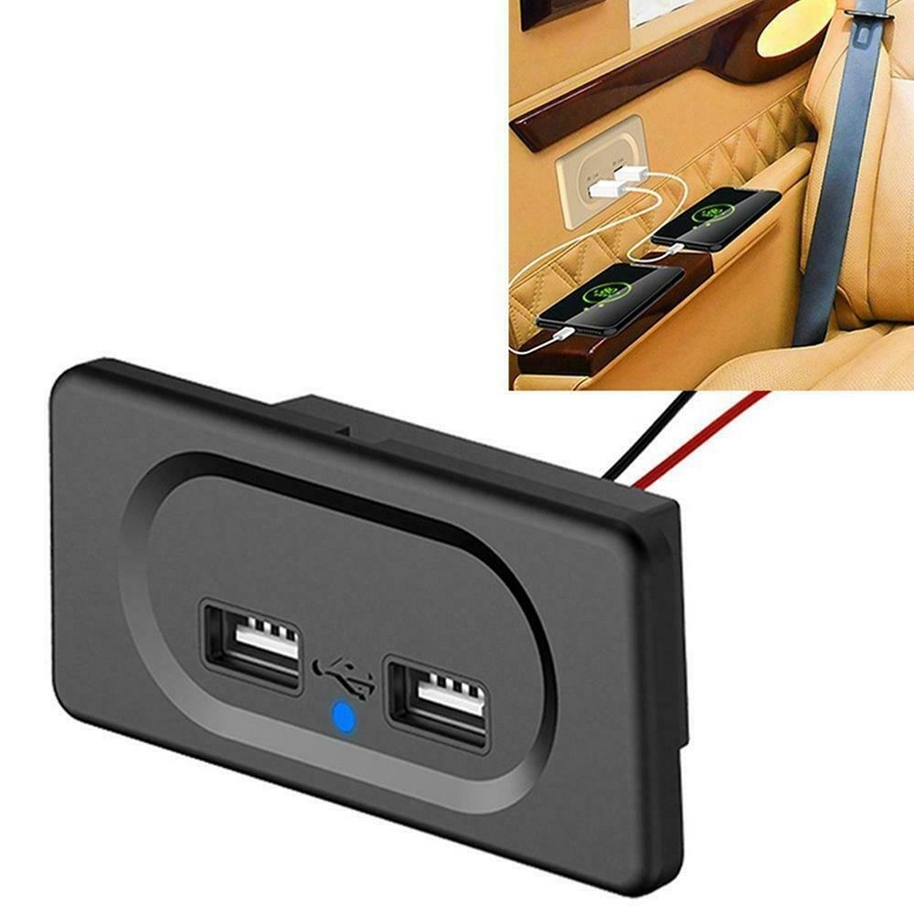 Tomada De Carregador De Portas USB Duplas DC5V/3.1A De Venda Quente Para 12V Carro Barco Motorhome Caravana 2021