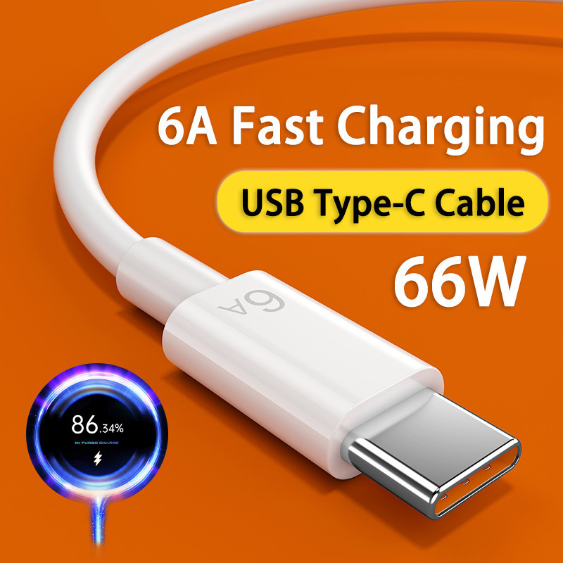Cabo usb tipo c de carregamento rápido 2026 ENVIO IMEDIATO 66w 6a para redmi poco huawei carregador de celular usb c