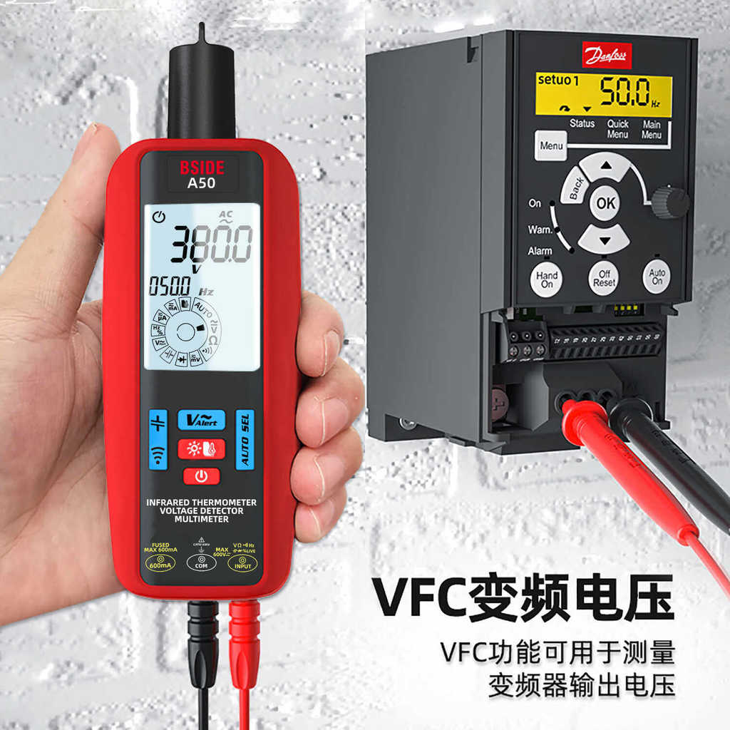 [Authentic] A50Handheld infrared thermometer multimeter, digital, high-precision, compact, fully automatic, intelligent,