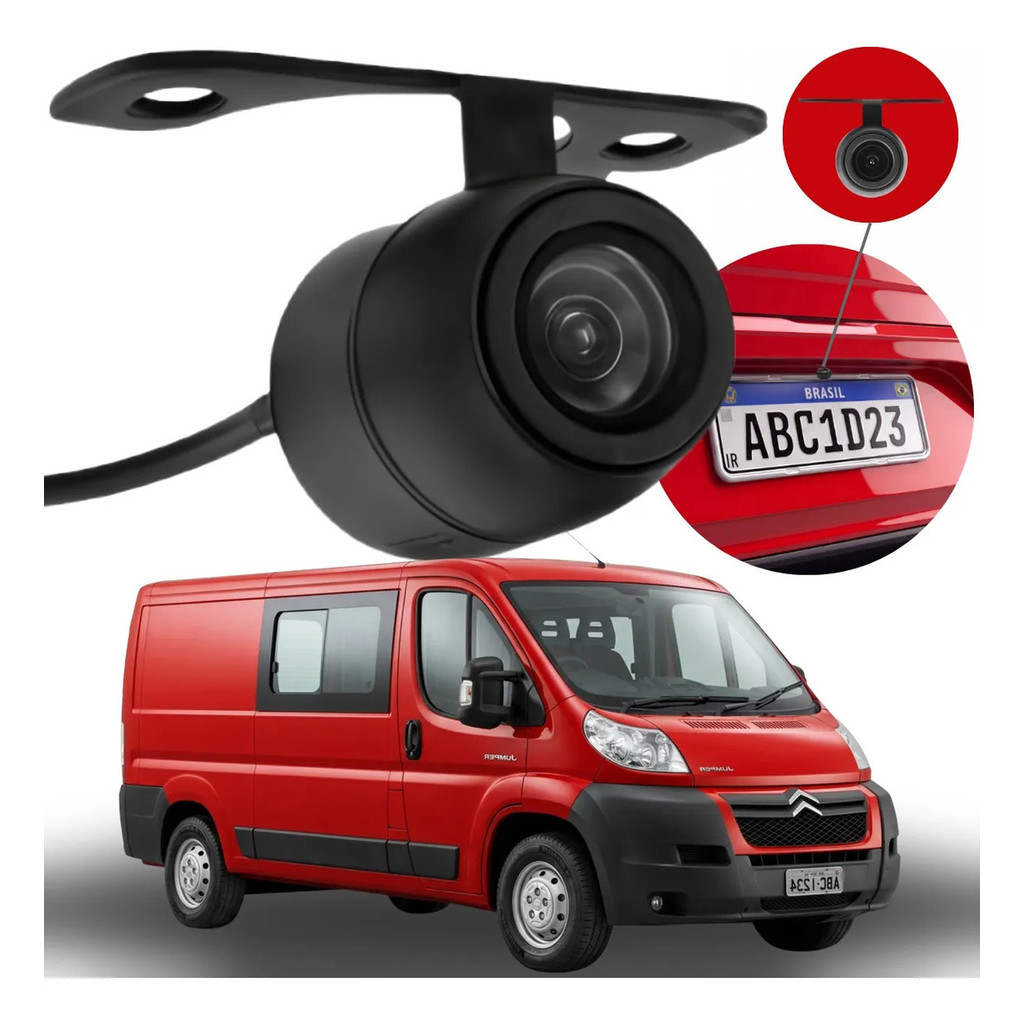 Câmera De Ré Smart Vision Hd Citroen Jumper 2006 2007 2008 2009 2010 2011 2012 2013 2014 2015 2016 2017