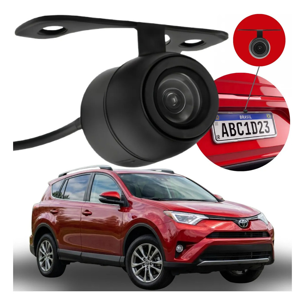 Câmera De Ré Smart Vision Hd Toyota Rav4 2013 2014 2015 2016 2017 2018