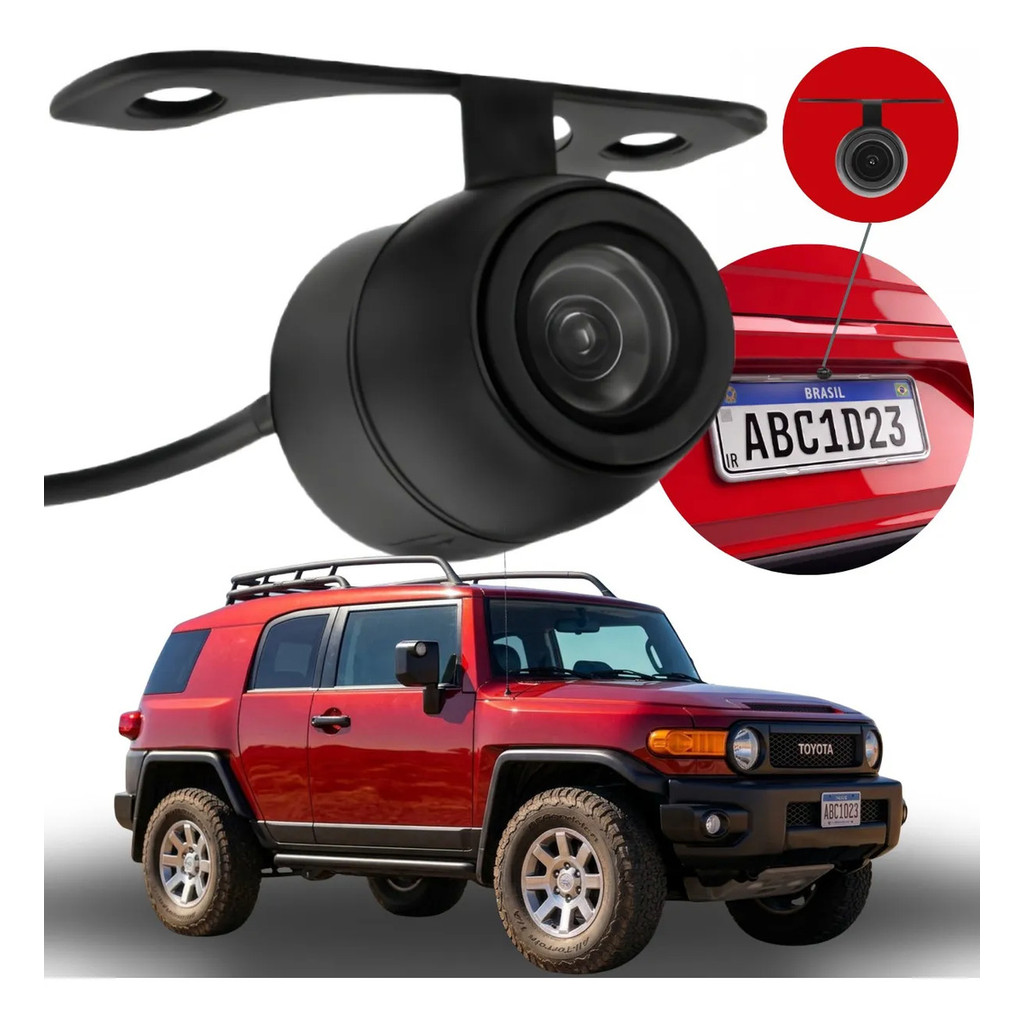 Câmera De Ré Smart Vision Hd Toyota Fj Cruiser 2006 2007 2008 2009 2010 2011 2012 2013 2014 2015 2016 2017