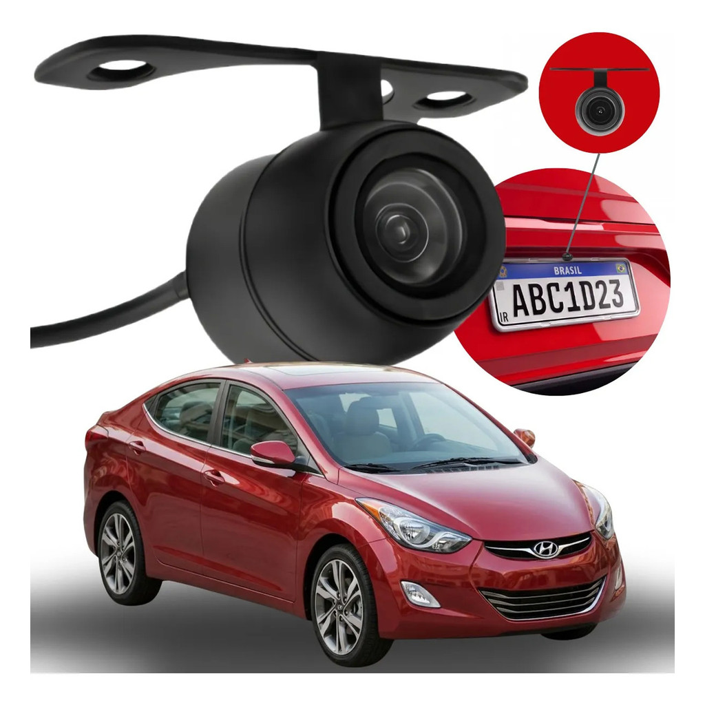 Câmera De Ré Smart Vision Hd Hyundai Elantra 2014 2015 2016