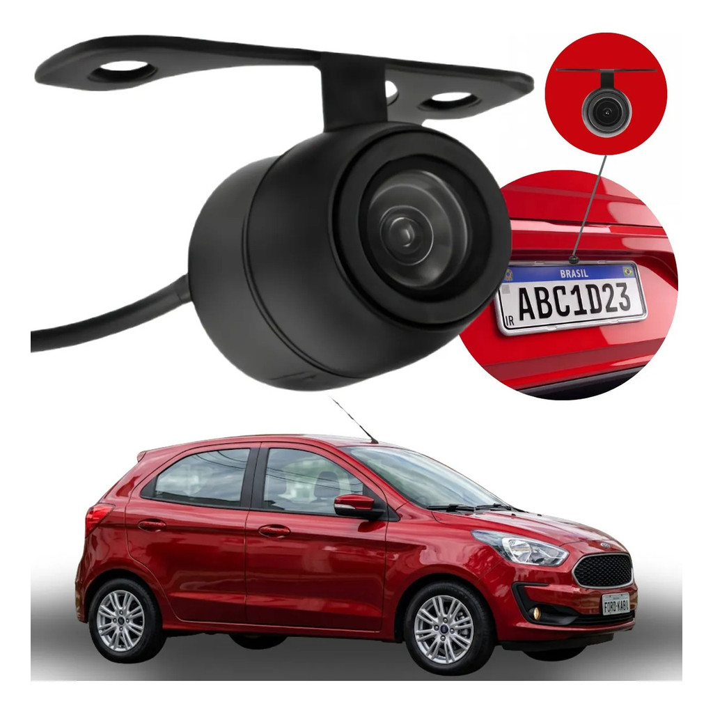 Câmera De Ré Smart Vision Hd Ford Ka 2014 2015 2016 2017 2018