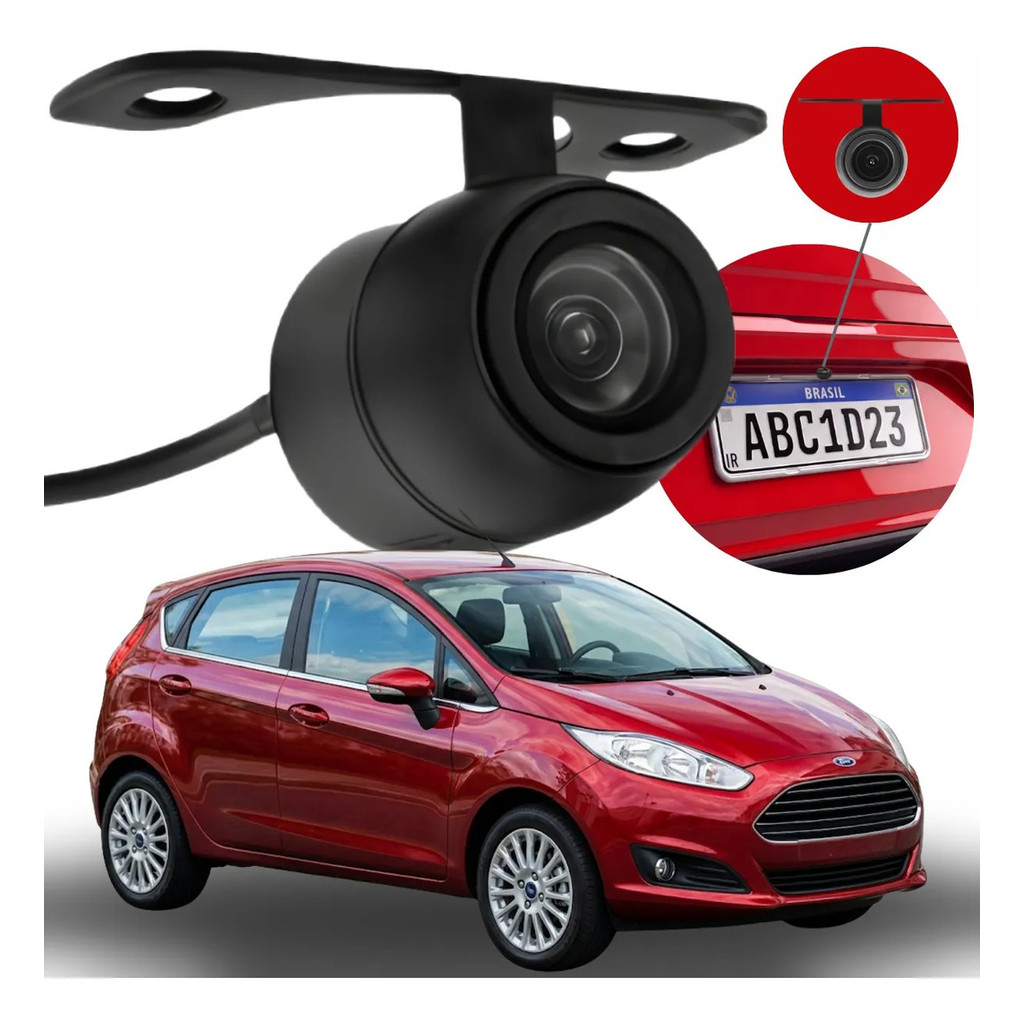 Câmera De Ré Smart Vision Hd Ford Fiesta 2013 2014 2015 2016 2017 2018 2019