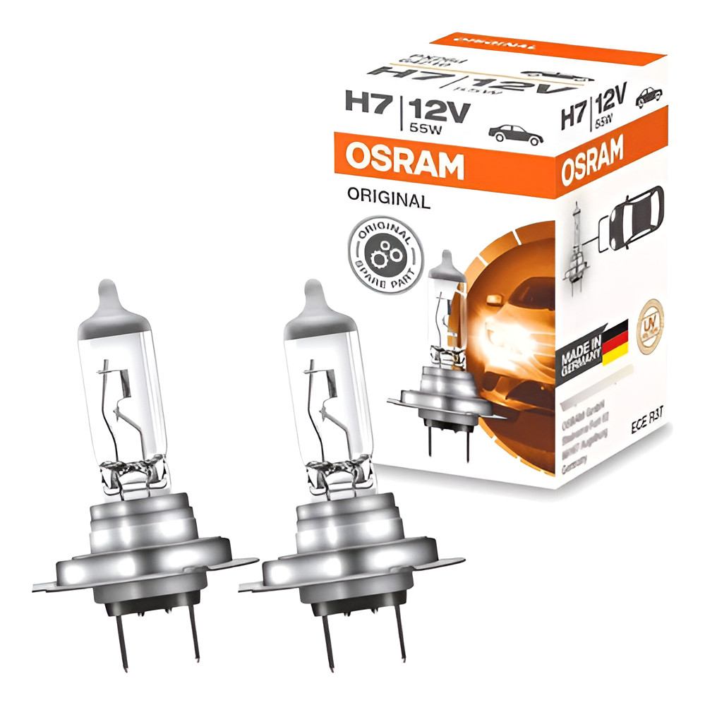Lâmpada Farol Osram H7 Halógena 3200k 55w 12v -par