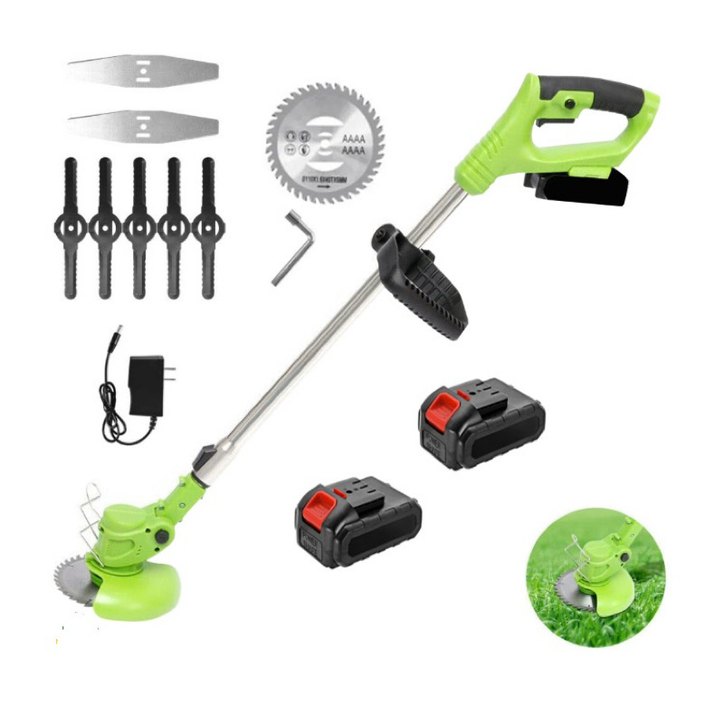 JY-Cortador de grama elétrico recarregável bateria li-ion sem fio aparador de grama liberação automática portátil jardim