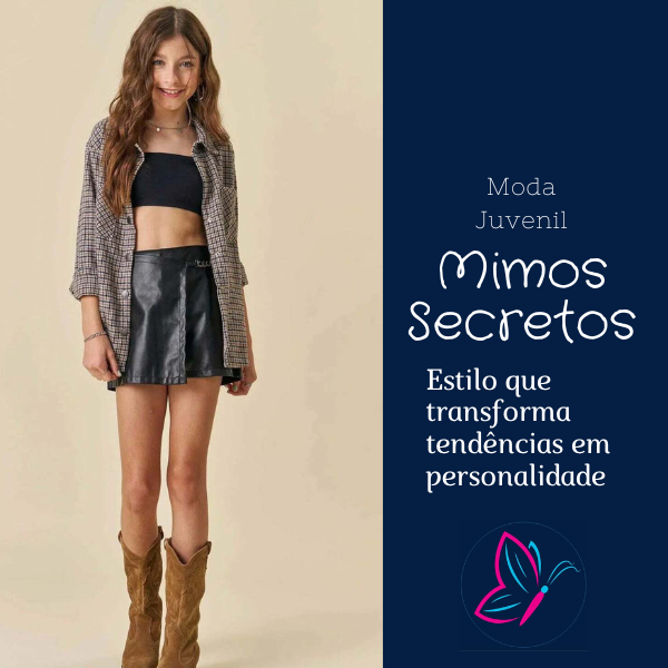 Camisa Overshirt em Flanela Zurique 80384 Vic&Vicky Teen Menina