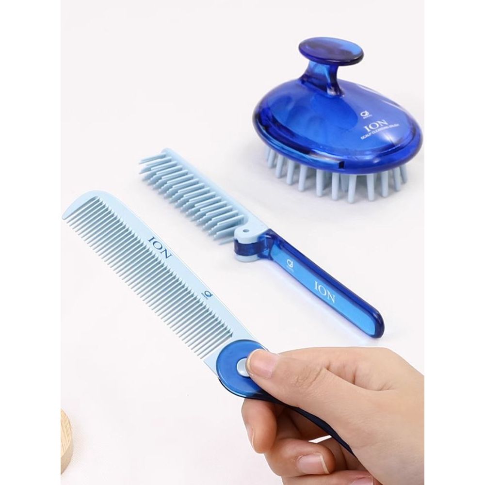 Japão importado IKEMOTO íon negativo dobrável cauda pontiaguda pequeno pente de cabelo reto feminino portátil dente fino