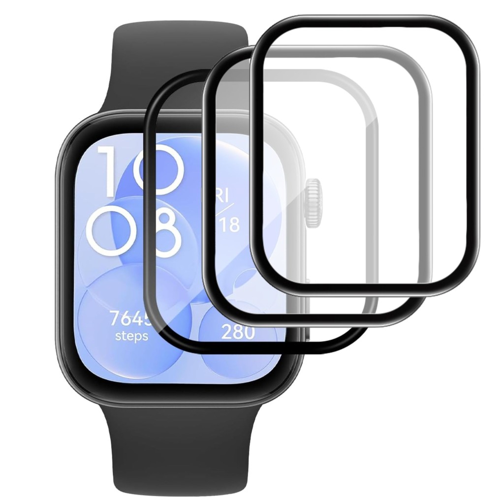 Kit 3 Pelicula 3d Silicone compatível com Huawei Watch Fit 3