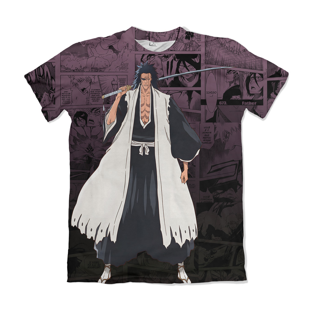 Camiseta Bleach Kenpachi Zaraki- Blood War Design Anime Dry Fit Masculina Feminina Unissex