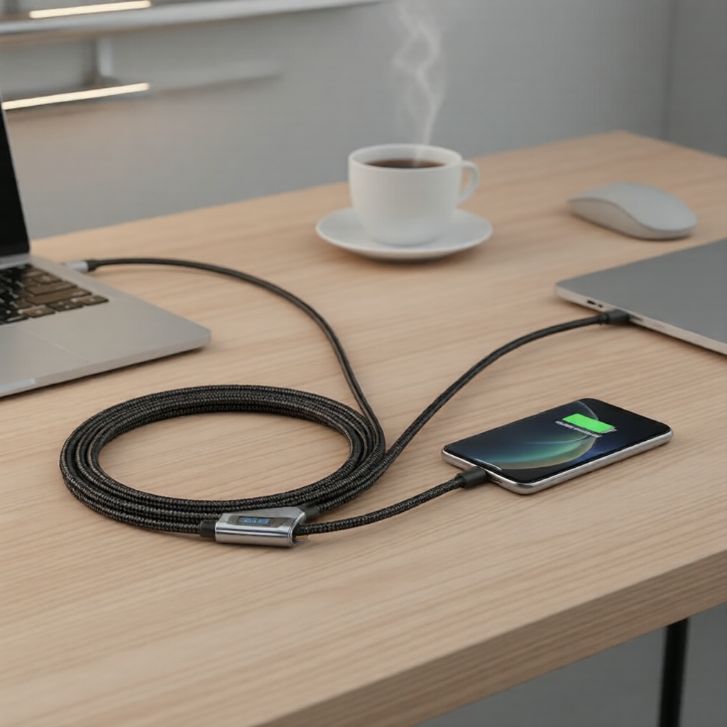 Essager 240 W Cabo USB-C PD 3.1 5A, fio de carregamento super rápido para iPhone 15, Xiaomi, HUAWEI Mate 60 Pro,