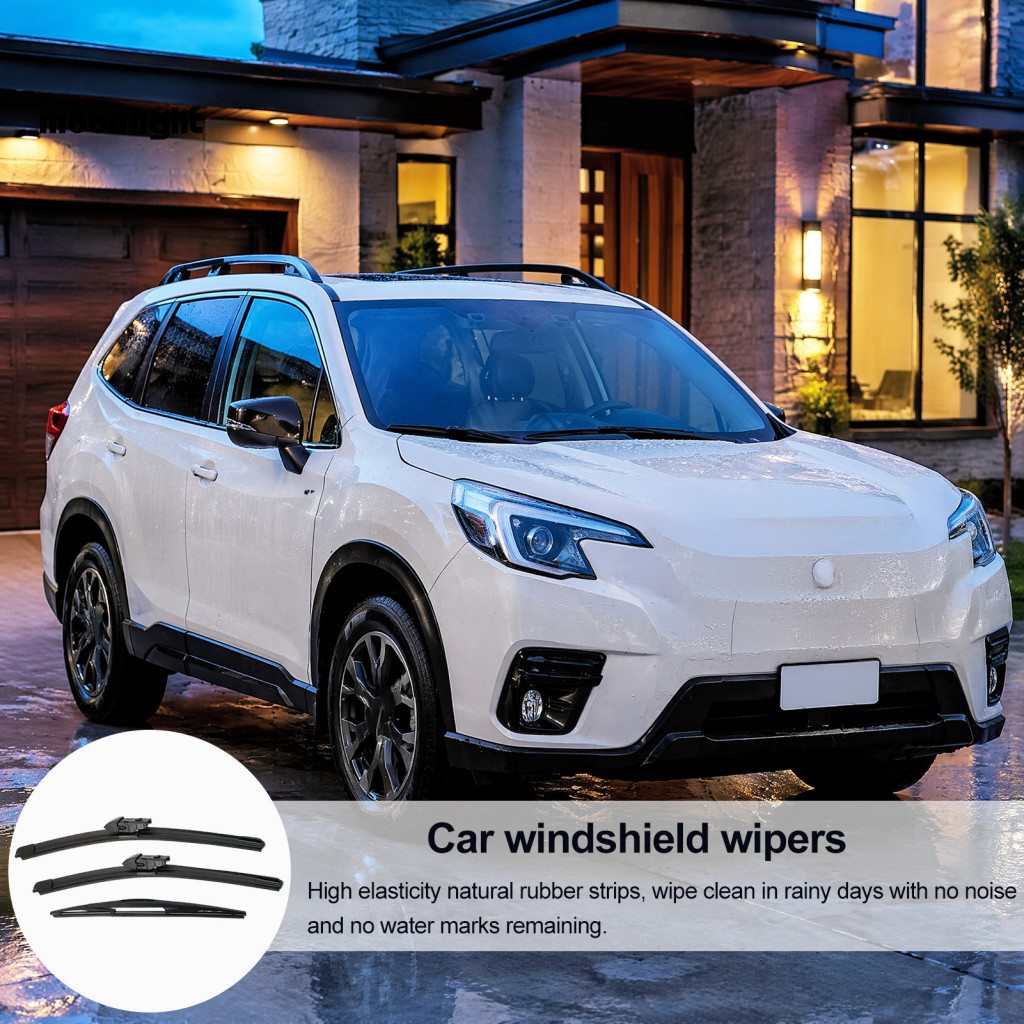 3pcs Beam Wiper Blades Set for Subaru Forester Sk 2018-2024 261614 Silent Front Rear Replacement Durable Oem Quality All