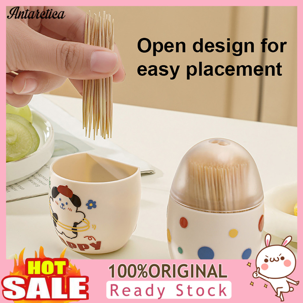 Magnetic Toothpick Box Dustproof Case Holder with Cartoon Dog Dot Pattern – Dust-proof Kitchen Organizer Fridge Magnet