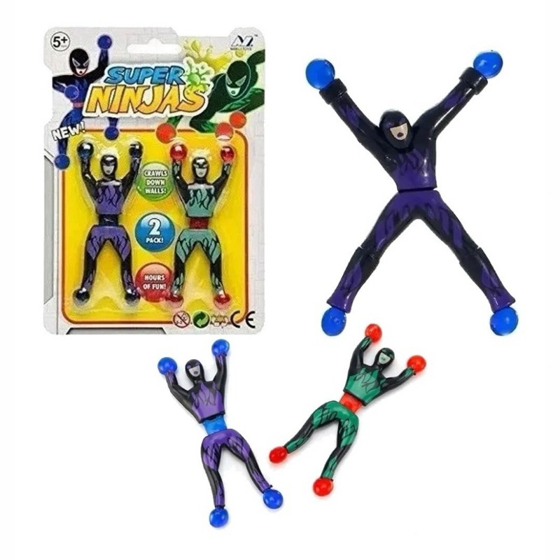 Boneco Geleca Gruda na Parede Escala Meleca Grude Vidro Hero Squad