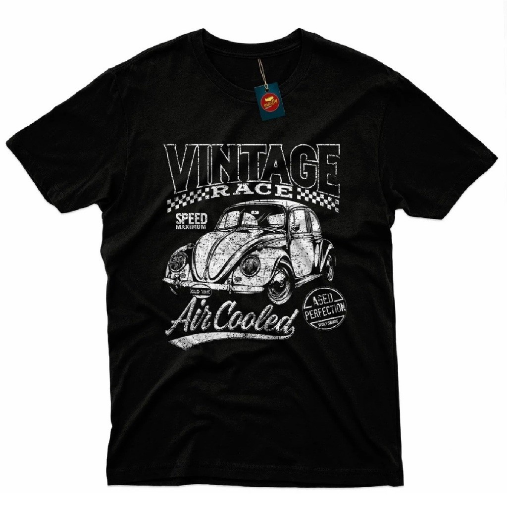 Nostalgica Camiseta Masculina Fusca Vintage Air Cooled Carro Antigo Envio Imediato