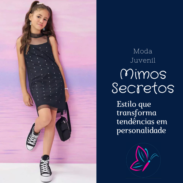 Vestido Sobreposição em Tule e Regata em Malha UV Dry 76911 Vic&Vicky