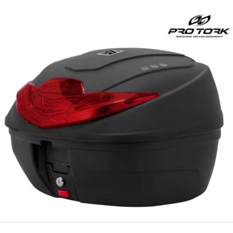 Baú Bauleto 35L Pro Tork Smart Box C/ Kit Fixação Base Universal Moto Motoboy Qualidade Premium