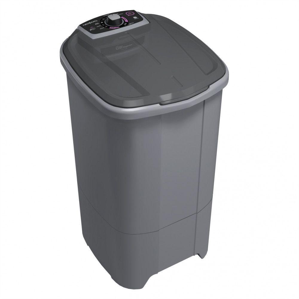 Lavadora New Maq 15kg 9 Programas Semi Automática Cinza 110V