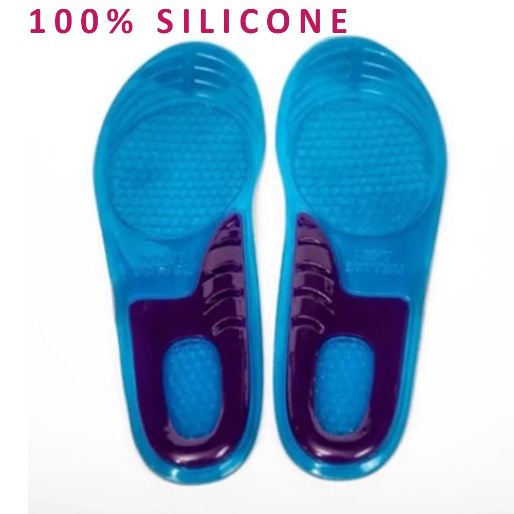 Par De Palmilha Silicone Gel Anti Impacto Para Corrida Caminhada INSOLE
