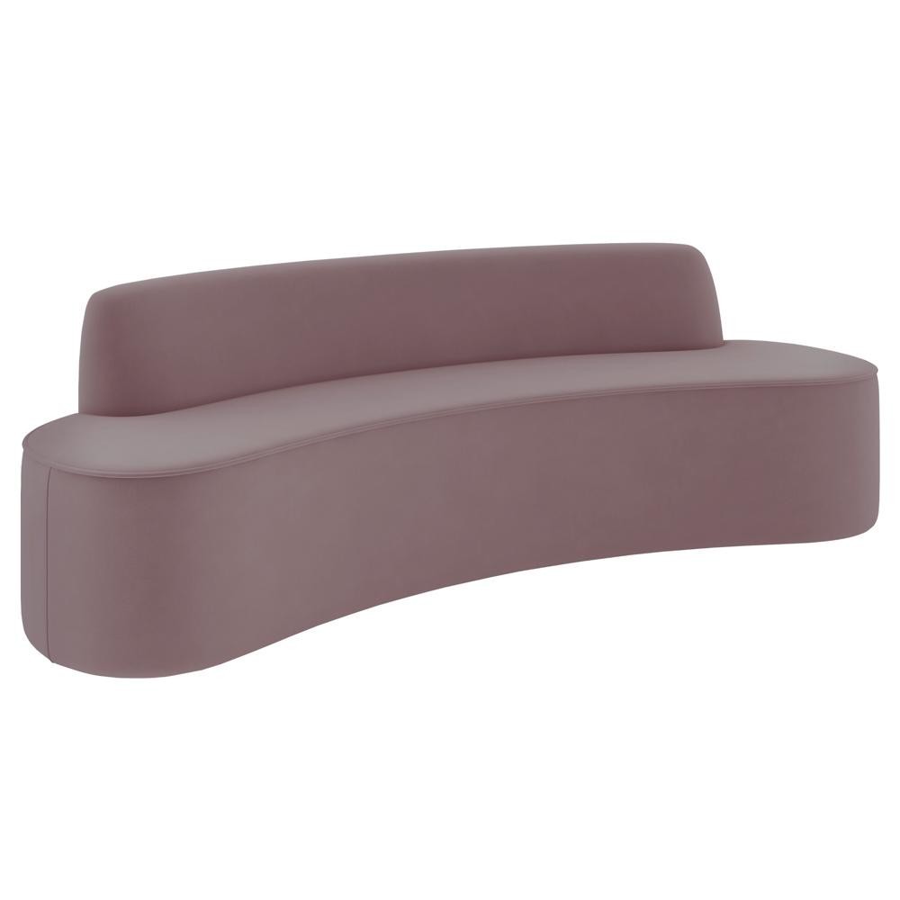 Sofá 5 Lugares para Sala de Estar Living 300cm Koane D06 Veludo Rosa - Mpozenato