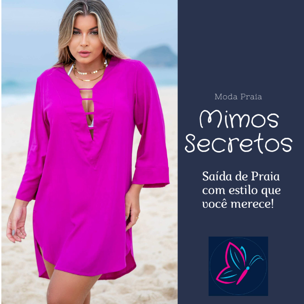 Saída de Praia Sofisticada - Pink