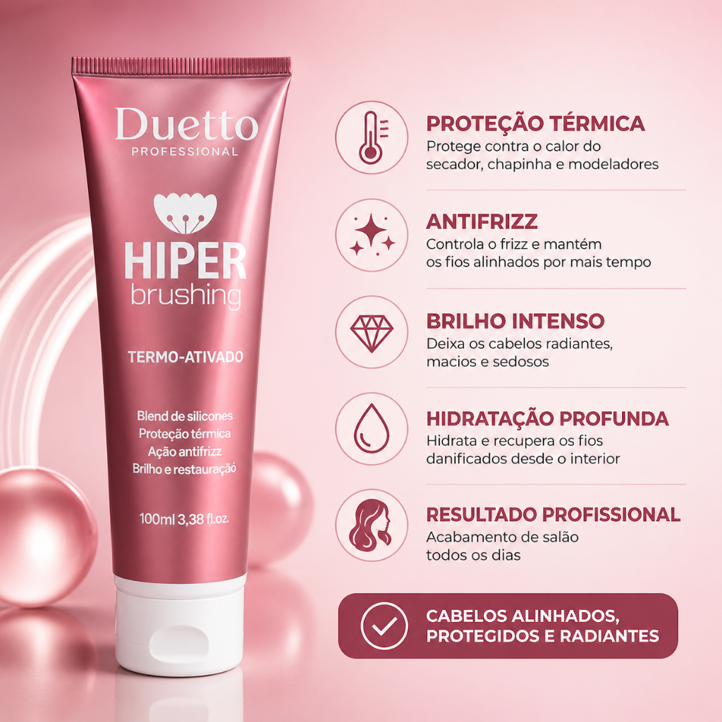 Hiper Brushing Duetto 100ml Leave-In Termoativado para Escova
