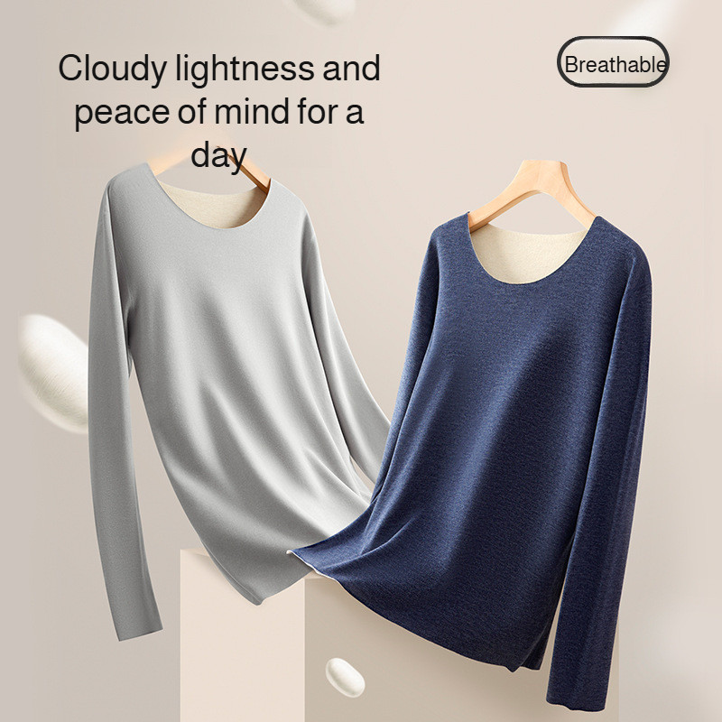 Thermal Underwear Cashmere Silk Thermal Suit Double-sided Brushing Excellent Warmth Retention Slim