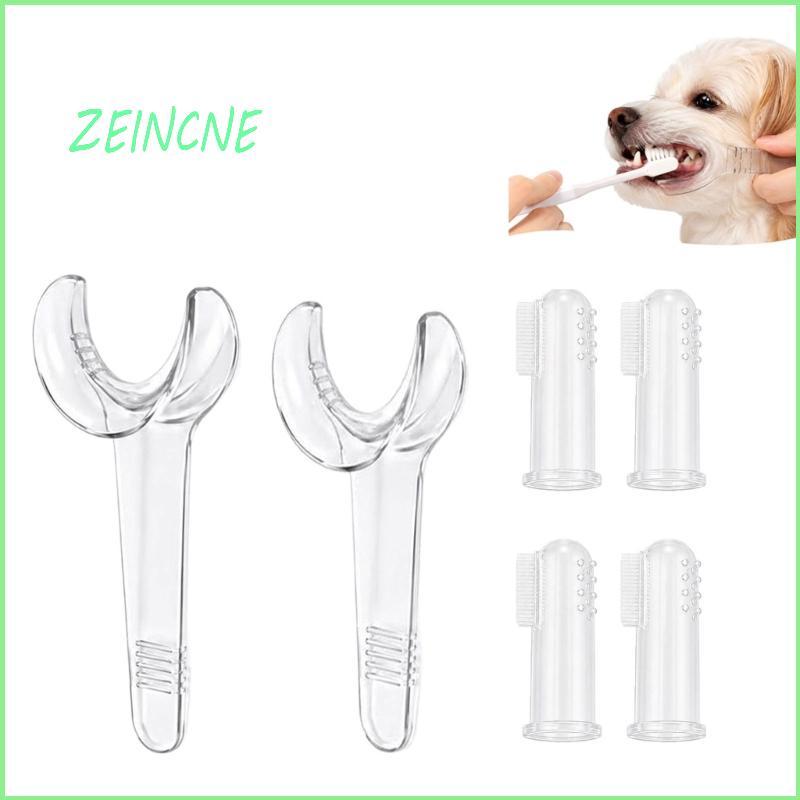 ZEIN Pet Tooth Brushing Helper Ferramenta Confortável De Limpeza De Dentes Para Cães E Gatos