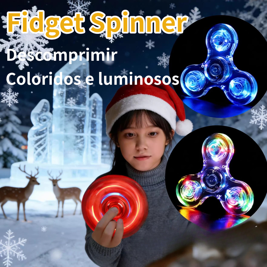 Nova Chegada : Multi-Change LED Luminous Fidget Spinner , Giradores De Mão Superiores Brilham No Escuro , EDC Stress Rel