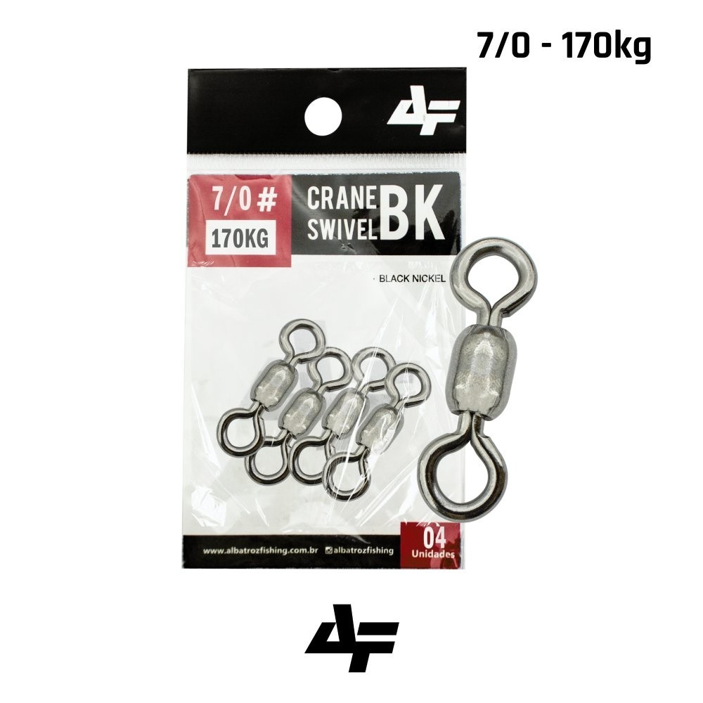 Girador Albatroz Cranel Swivel Black Nickel 7/0 c/ 4un.