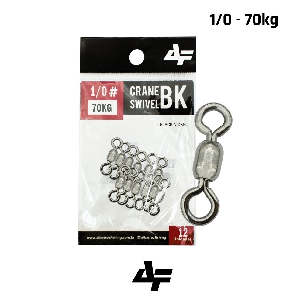 Girador Albatroz Cranel Swivel Black Nickel 1/0 c/ 12un.