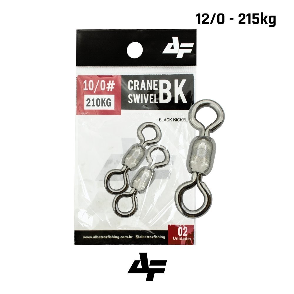Girador Albatroz Cranel Swivel Black Nickel 12/0 c/ 2un.