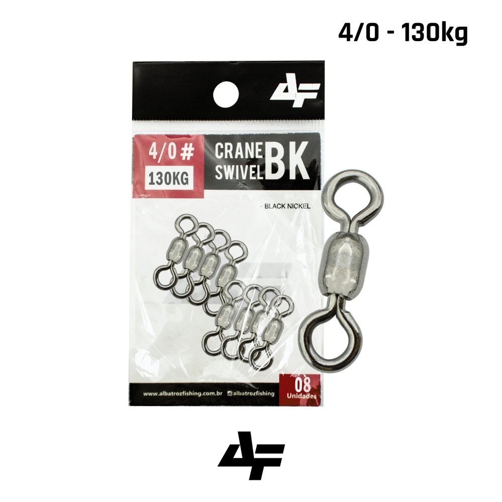 Girador Albatroz Cranel Swivel Black Nickel 4/0 c/ 8un.