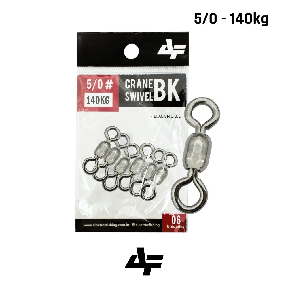 Girador Albatroz Cranel Swivel Black Nickel 5/0 c/ 6un.