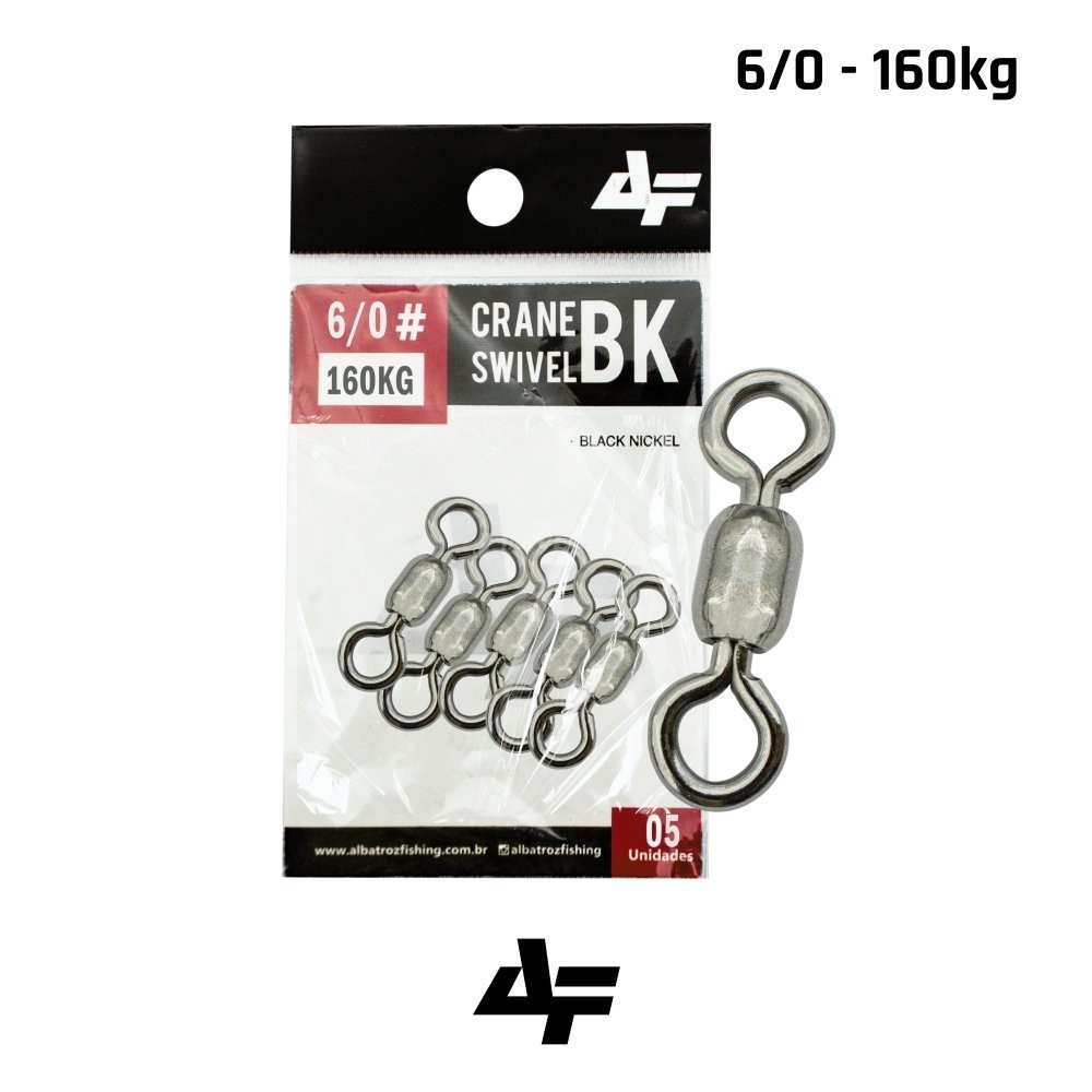 Girador Albatroz Cranel Swivel Black Nickel 6/0 c/ 5un.