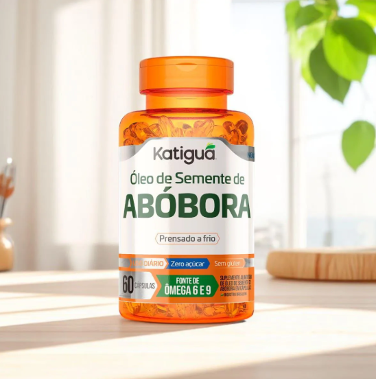 Óleo De Semente De Abóbora 60 Cápsulas Katiguá Sem Sabor