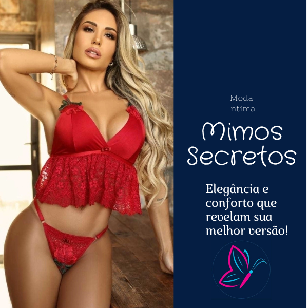 Baby Doll Versalhes Com Calcinha Aberta