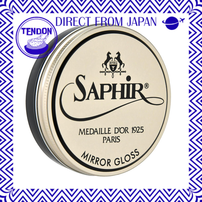 [Saphir] Cera de polimento rápido para brilho espelhado Mirror Gloss, cera de carnaúba de alta qualidade, High Shine,