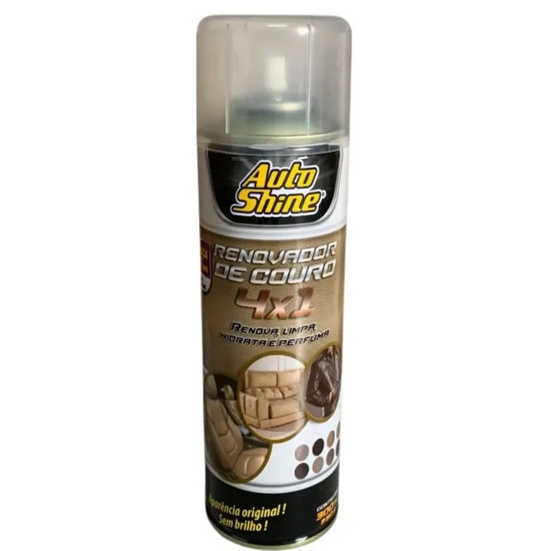 Limpa couro Aerossol Shine, limpa, hidrata e restaura Couro sintético