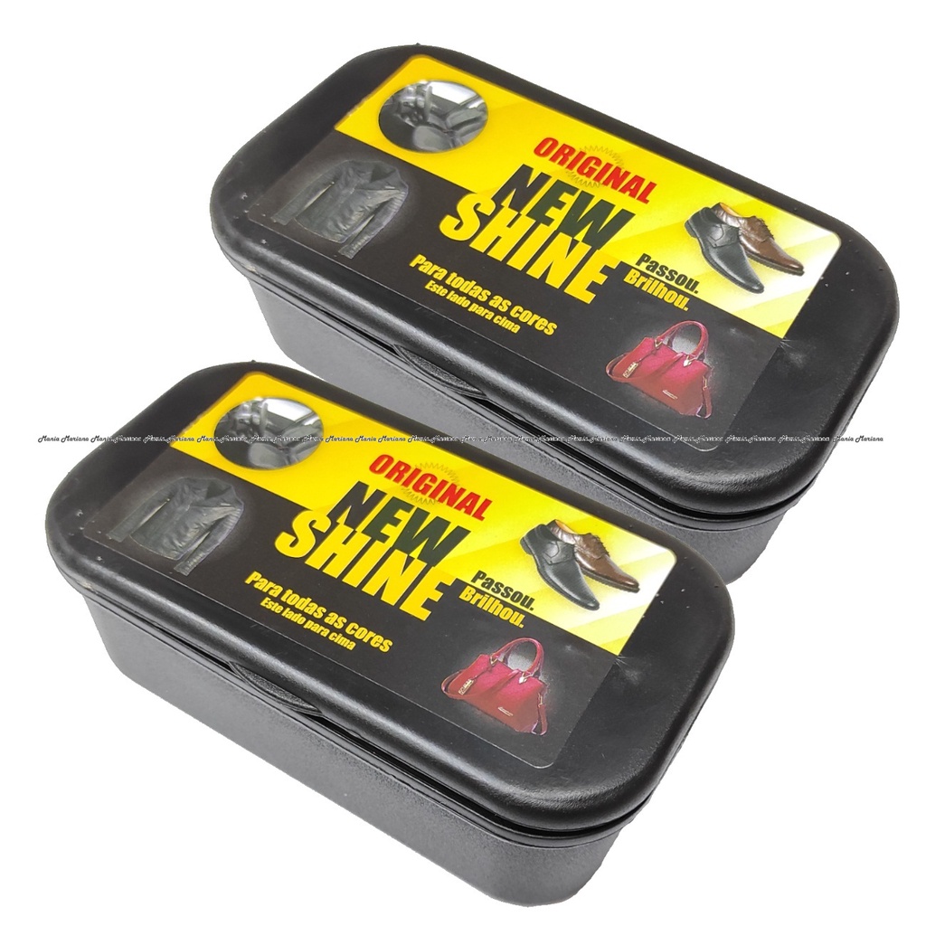Kit 2 Un New Shine Restaurador Brilho Couro Borracha Bolsas