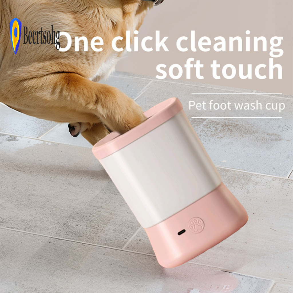 Silicone Dog Paw Washer Automatic Pet Cleaner Usb Rechargeable Mud Remover Foot Washing Cup for Small Medium Dogs and Ca