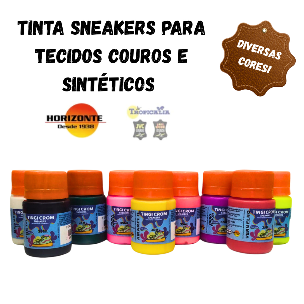 Tinta Sneakers 35ml Horizonte customização tênis, calçados, artesanato, pintura, renovação