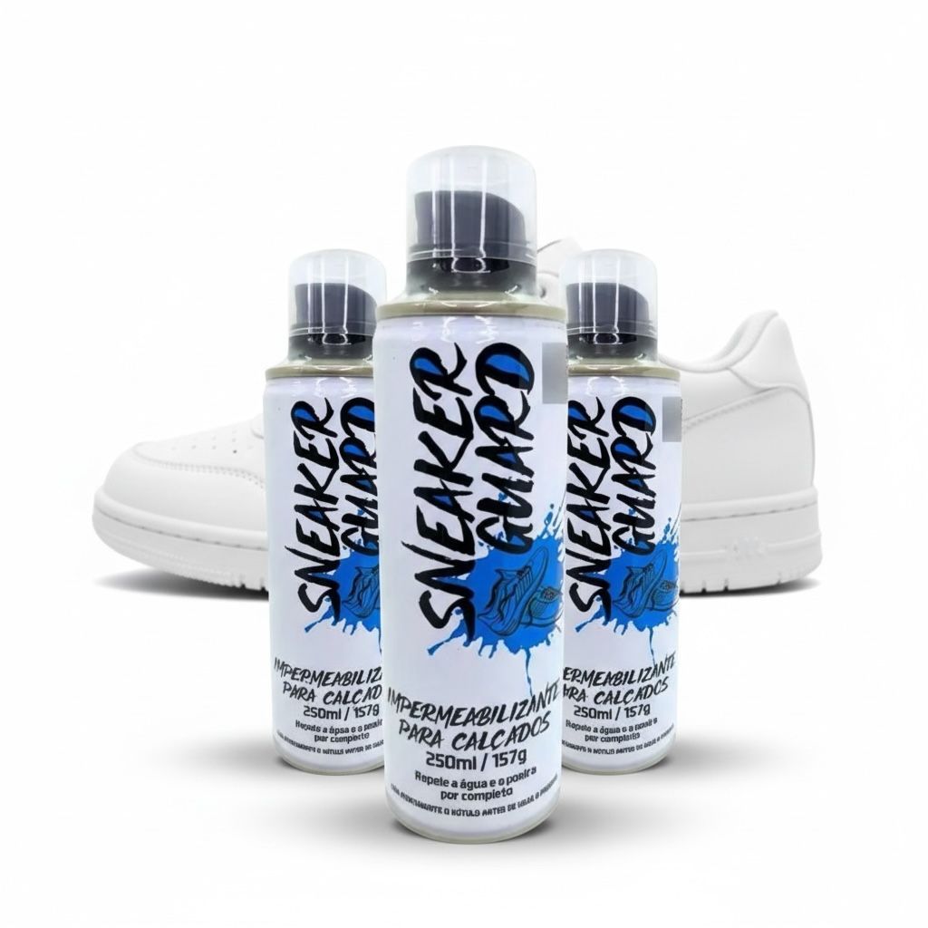 Kit com 03 Impermeabilizantes de Tênis de 250ml cada Sneakers Guard Repele Sujeira
