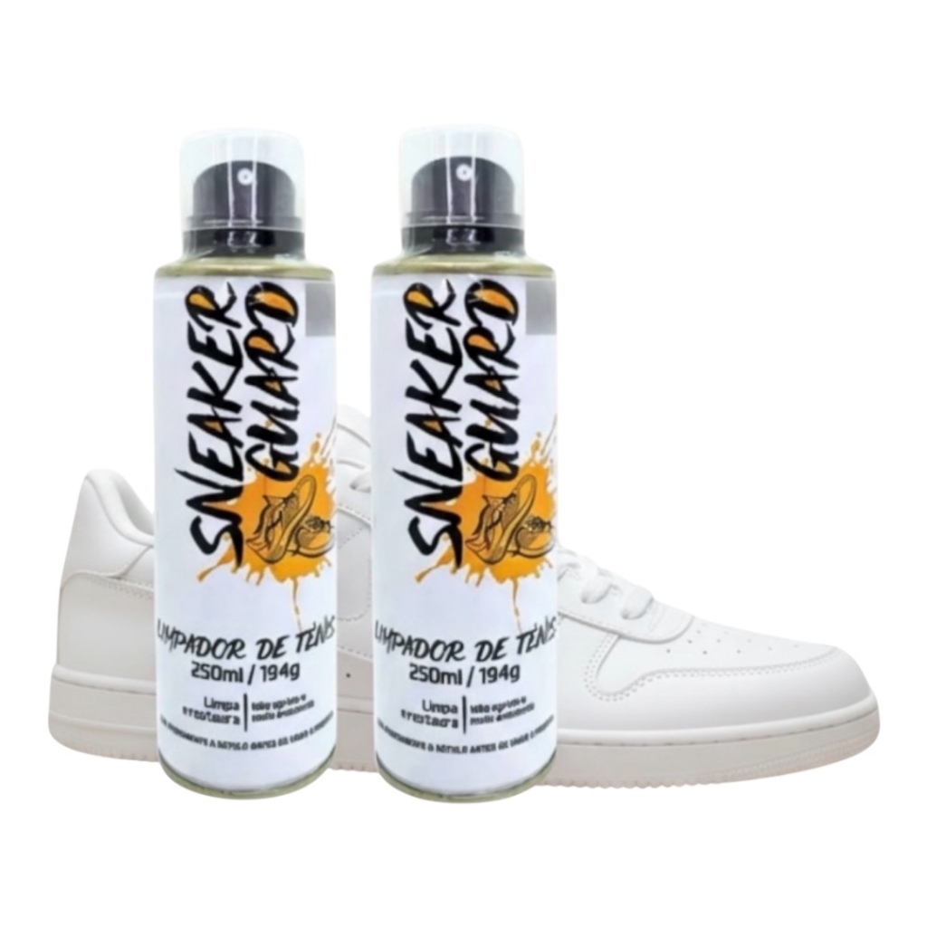 Kit com 02 Limpador De Tênis Sneaker Guard Spray Limpa Fácil 250ml cada oferta
