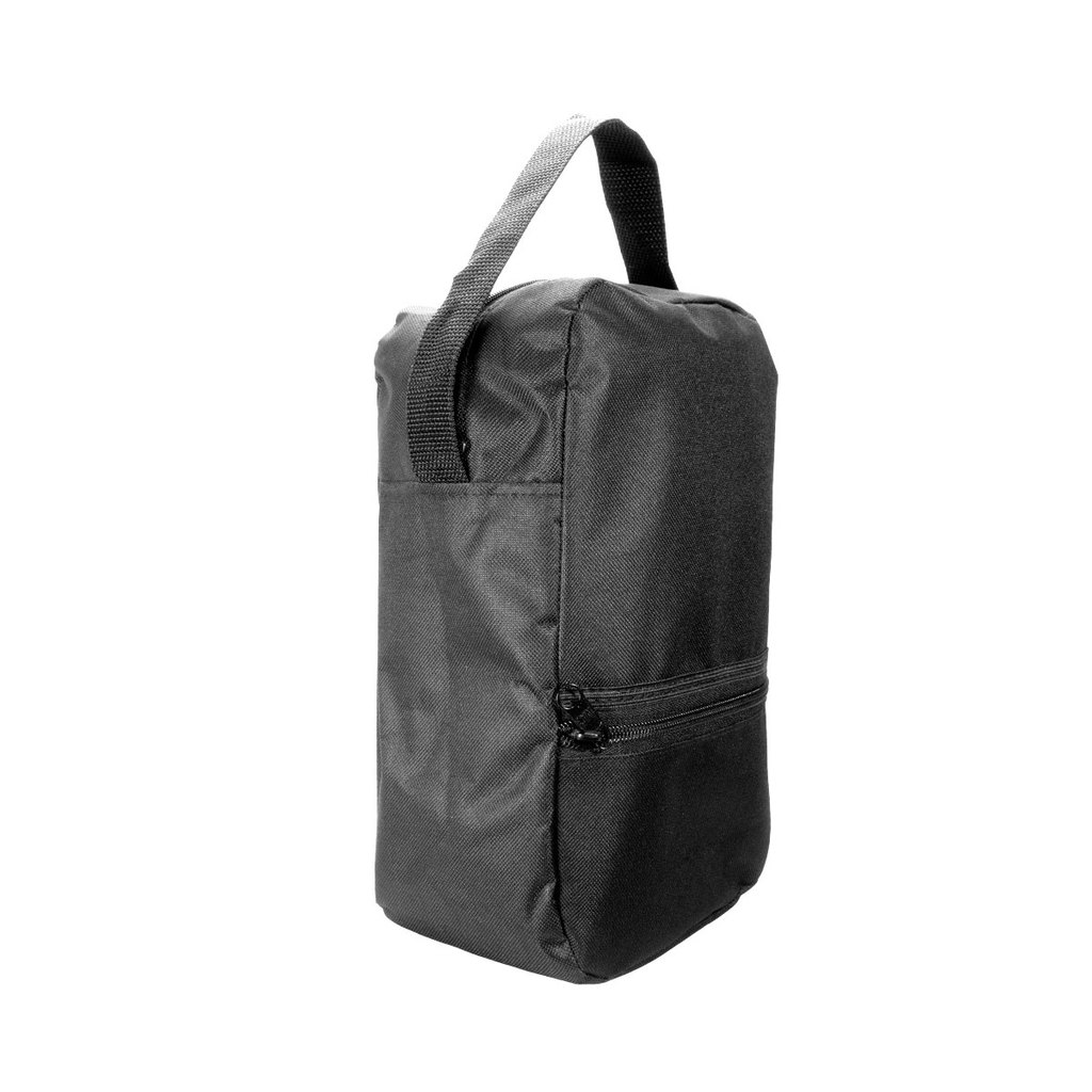Bolsa Bag Para Guardar Transportar Tênis Chuteira Sneaker em Nylon 600 com Zíper Preta 31x20x11cm