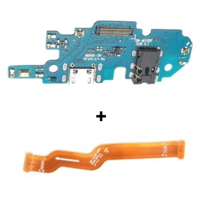 Cabo Flex Lcd Main Galaxy M10 M105+Placa de carga com P2 e Microfone Galaxy M10 M105