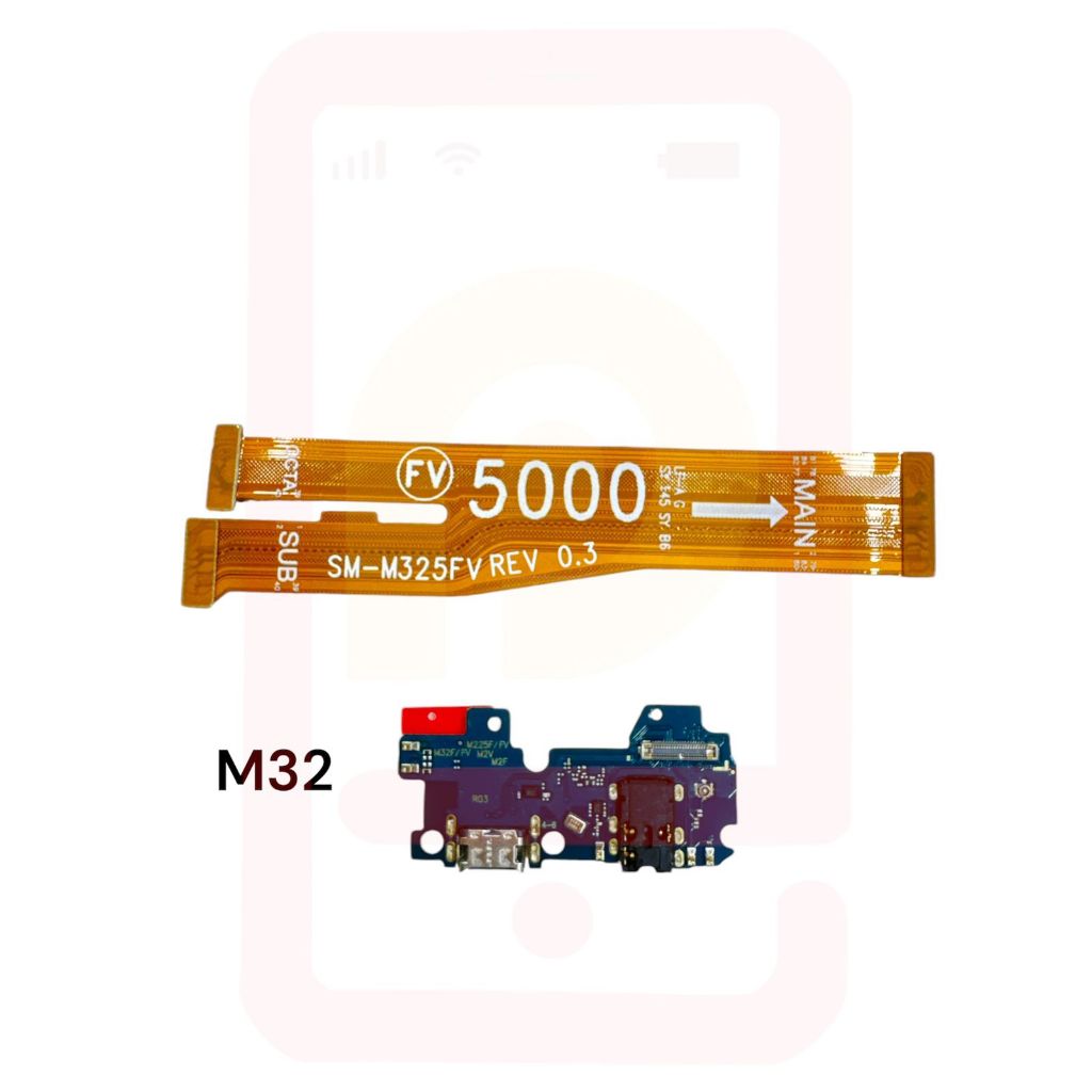 Placa De Carga + Flex Main Galaxy M32