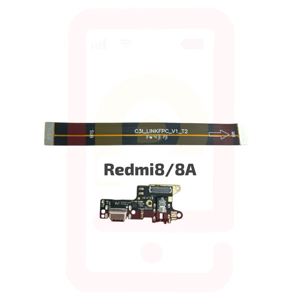 Placa De Carga + Flex Main Redmi 8/8A